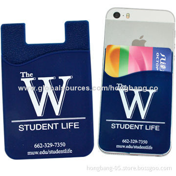 Silicone sticky mobile phone pocket
